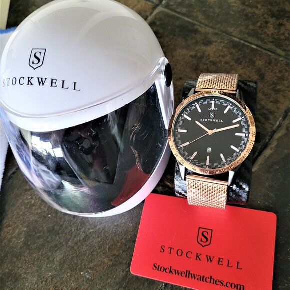 Stockwell Men's ST470 Limited Edition Sports Gold Mesh Watch - Picture 3 of 7